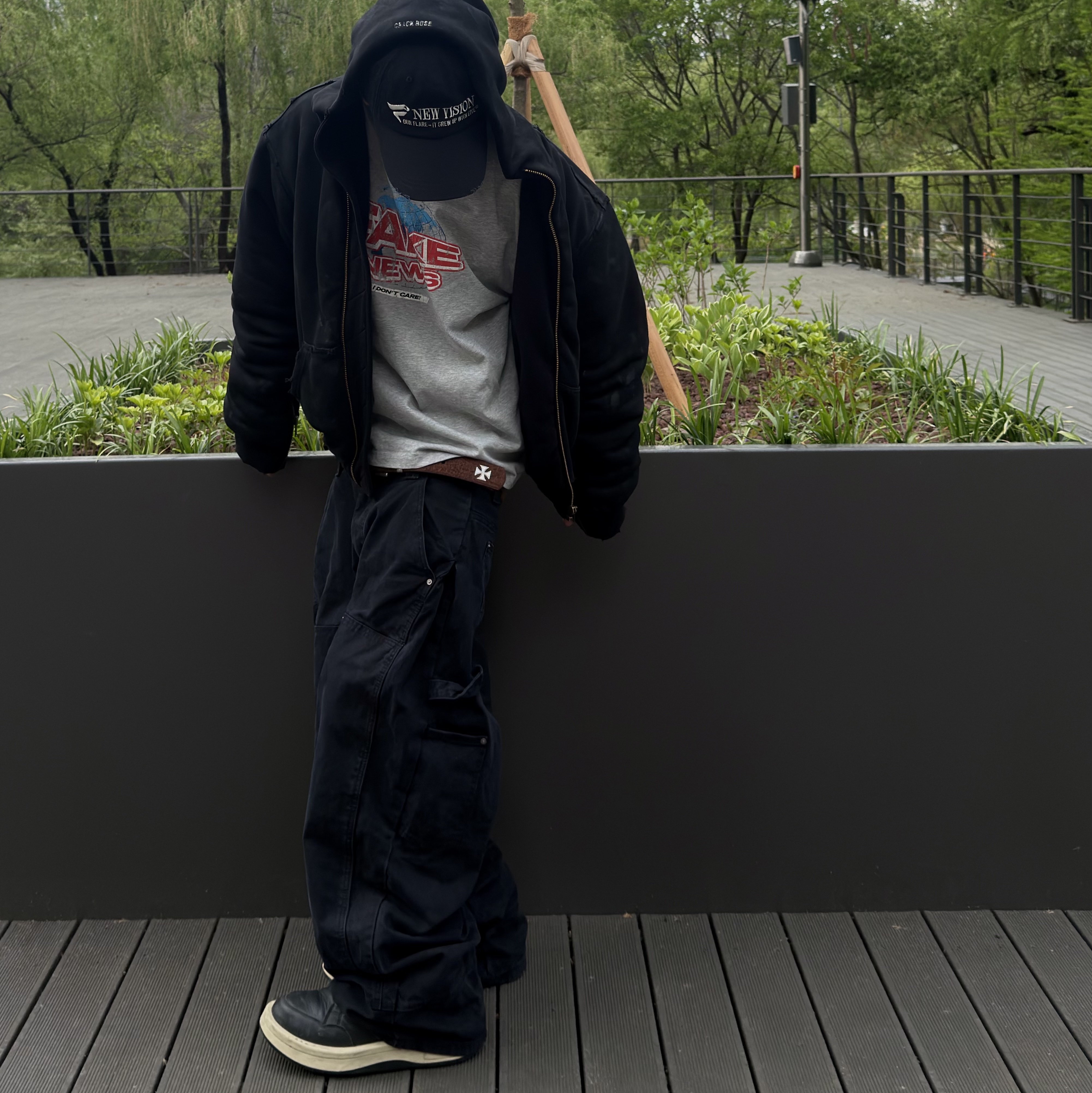 Converse x Drkshdw Turbowpn Black Cream 착용 스타일 - 4