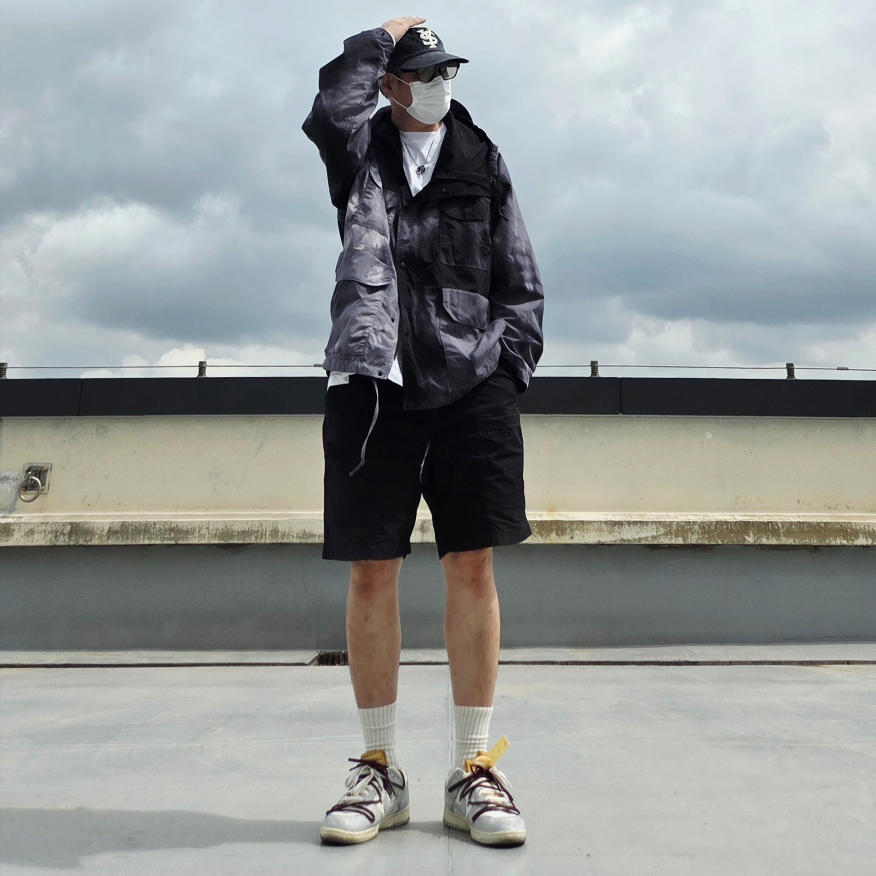Sunday Ceremony Sy Logo 5 Panel Cotton Cap - Navy, Diesel Dx1168040 Stainless Steel Double Pendant Necklace Silver 착용 스타일 - 3