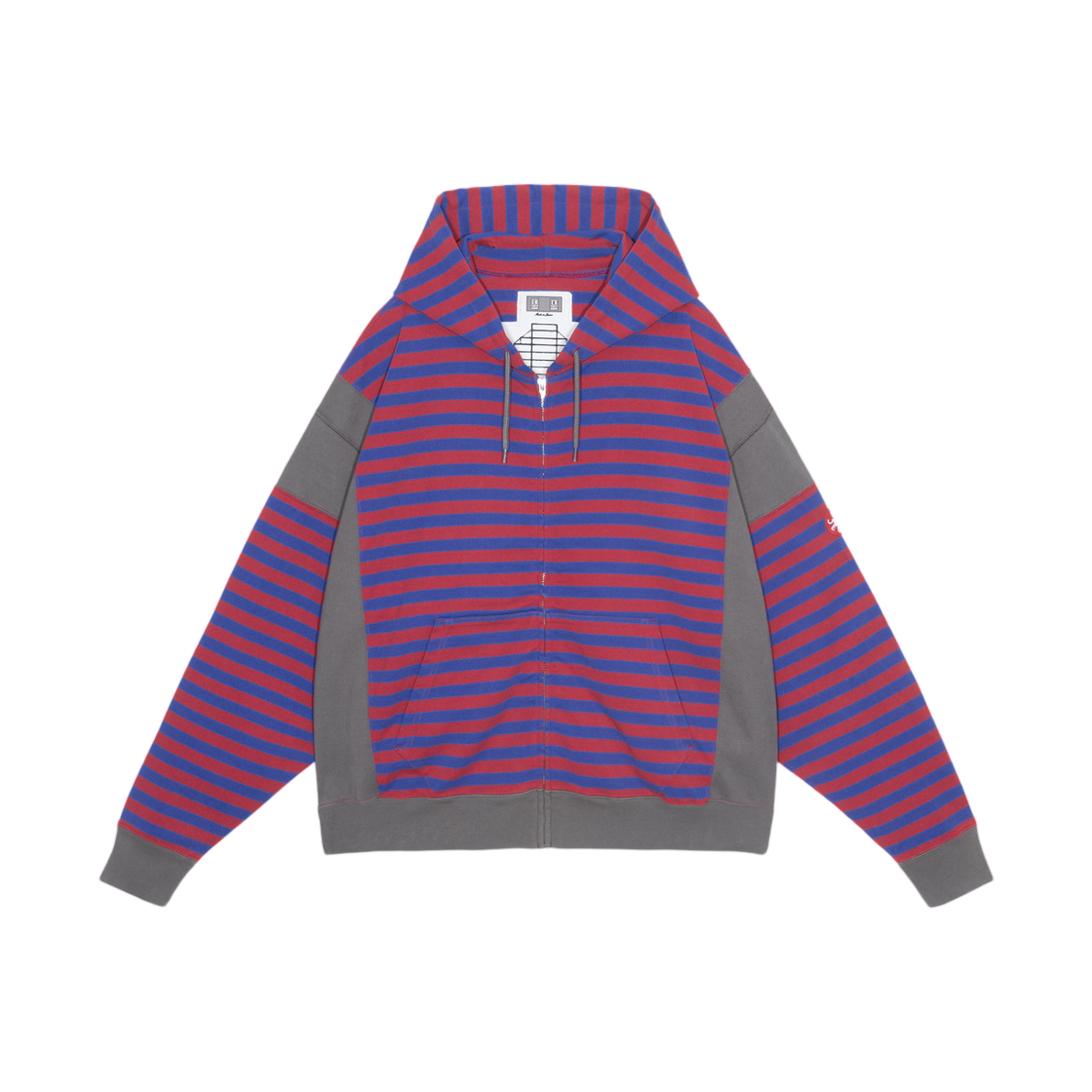카브엠트 사이드 컬러 스트라이프 라이트 후디 레드 - 26SS(Cav Empt Side Colour Stripe Light Hoody Red - 26SS) - 1