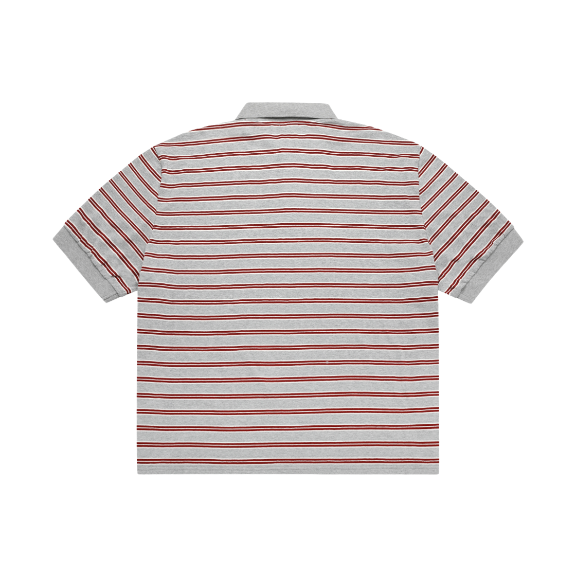 엠제이디 오버사이즈 스트라이프 폴로 멜란지 그레이(MJD Oversized Striped Polo Melange Grey) - 2