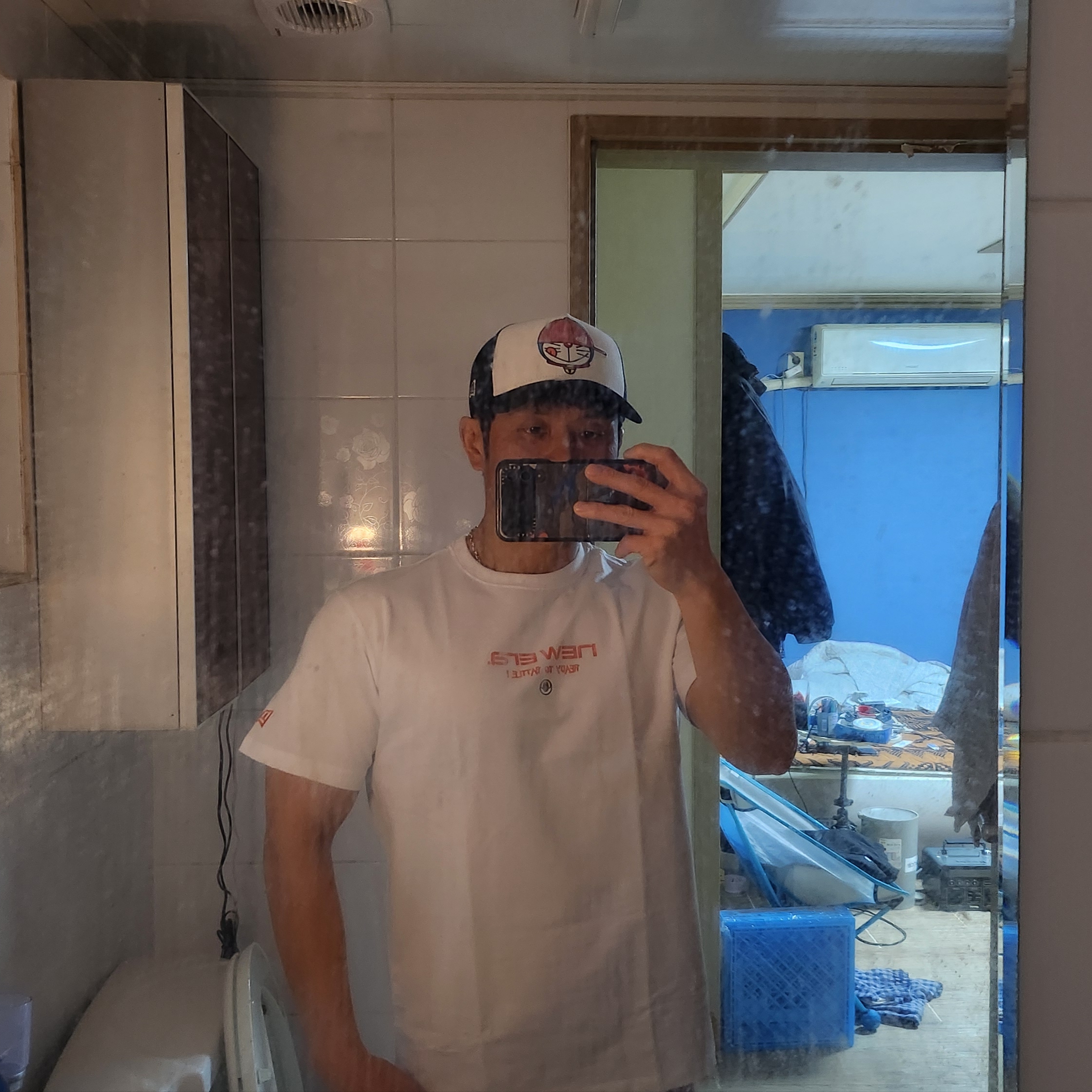 (Kids) New Era x Pokemon Logo T-Shirt White 착용 스타일