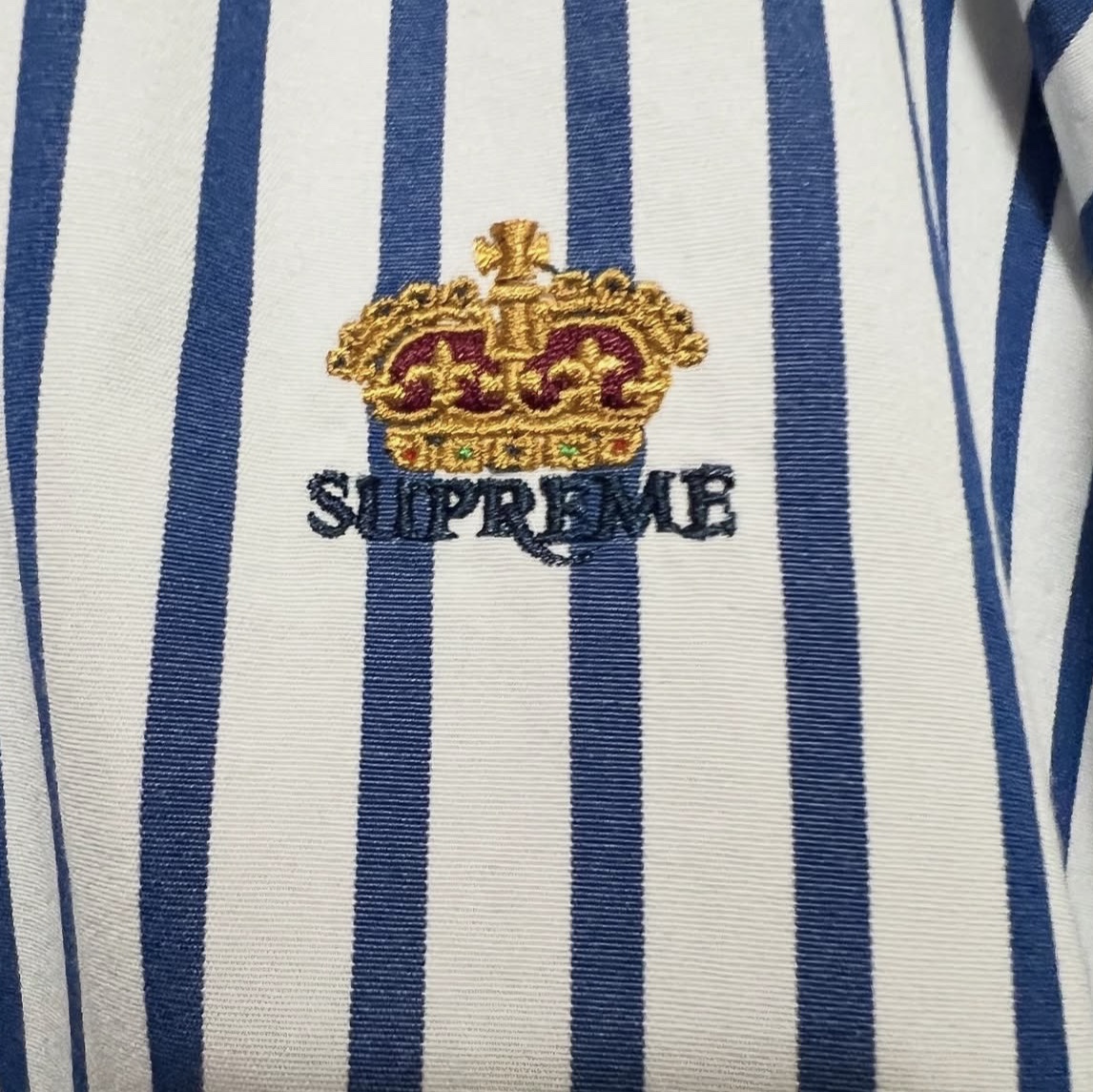 Supreme Stripe Shirt White - 26SS 착용 스타일 - 3