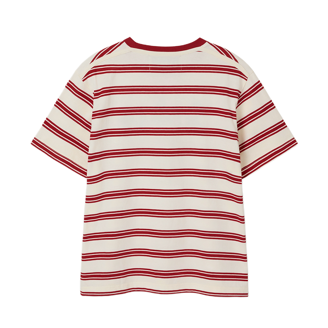 세터 x 몬치치 스트라이프 반팔 티셔츠 레드(SATUR x Monchhichi Stripe T-Shirt Red) - 2