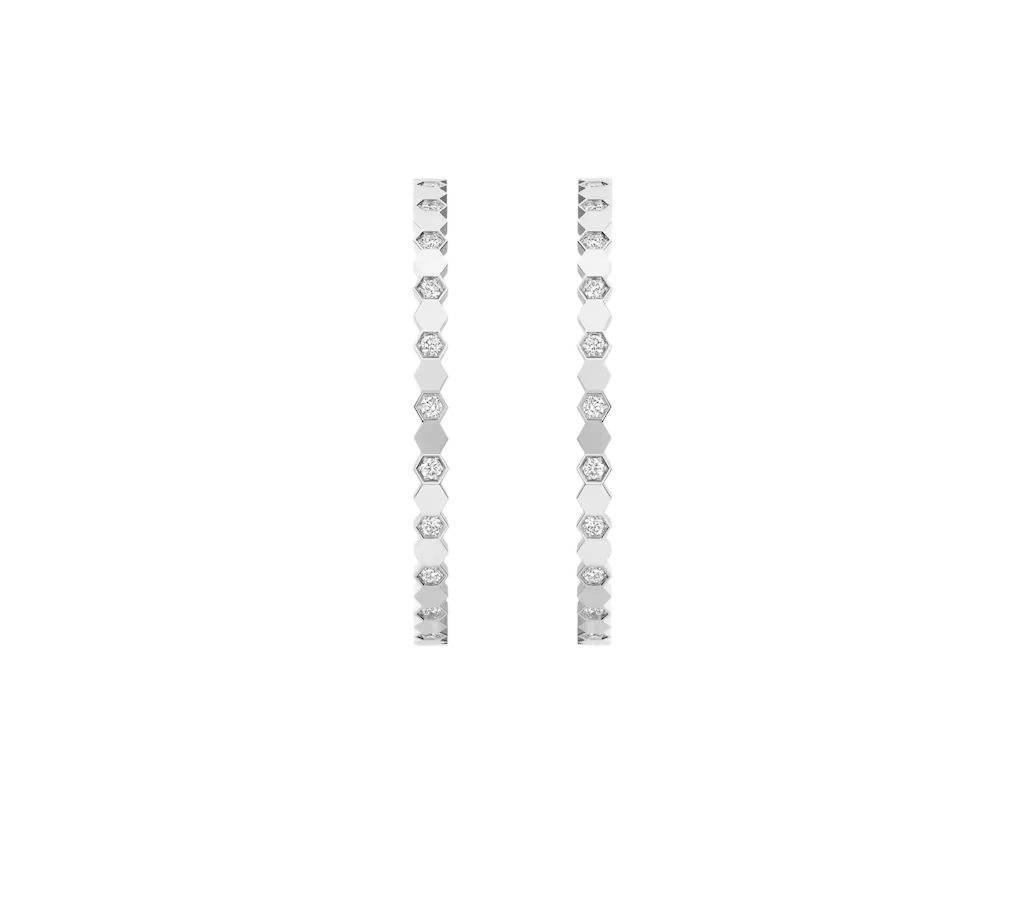 쇼메 비 드 쇼메 화이트 골드 다이아몬드(Chaumet Bee De Chaumet Hoop Earrings White Gold Diamond)