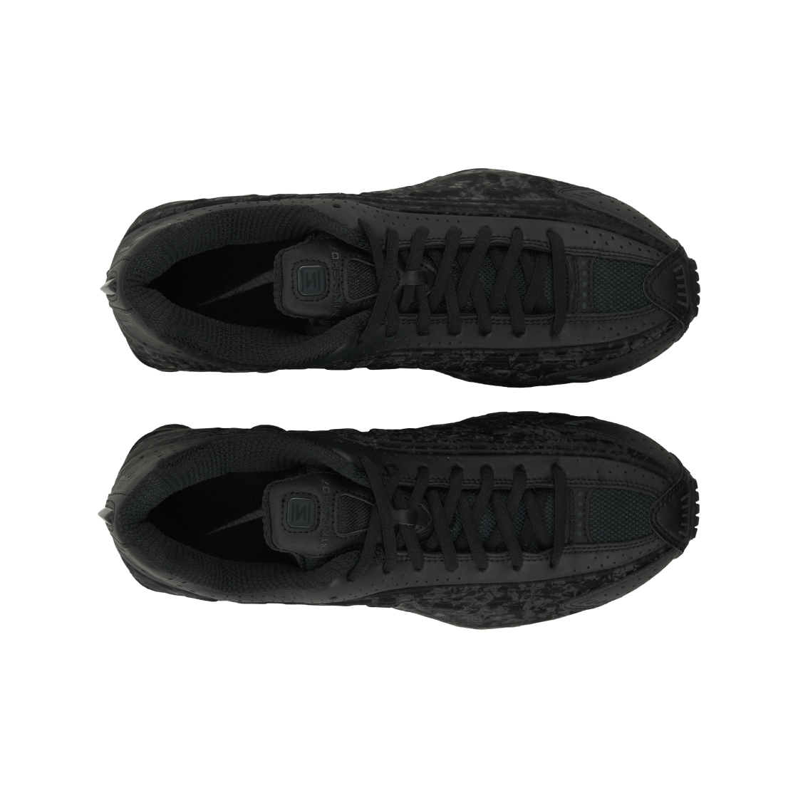 (W) 나이키 샥스 R4 블랙 다크 스모크 그레이((W) Nike Shox R4 Black Dark Smoke Grey) - 5