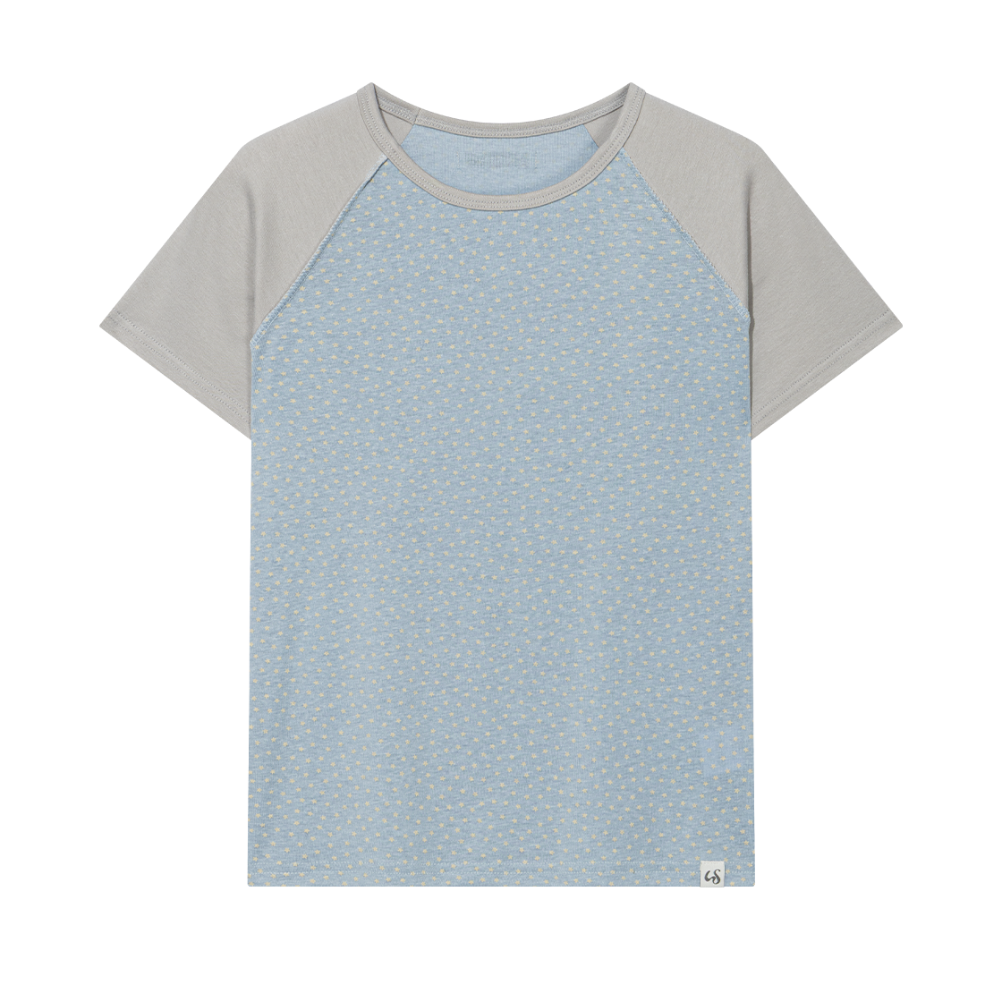 어글리쉐도우 스타 콘트라스트 레그런 티셔츠 블루