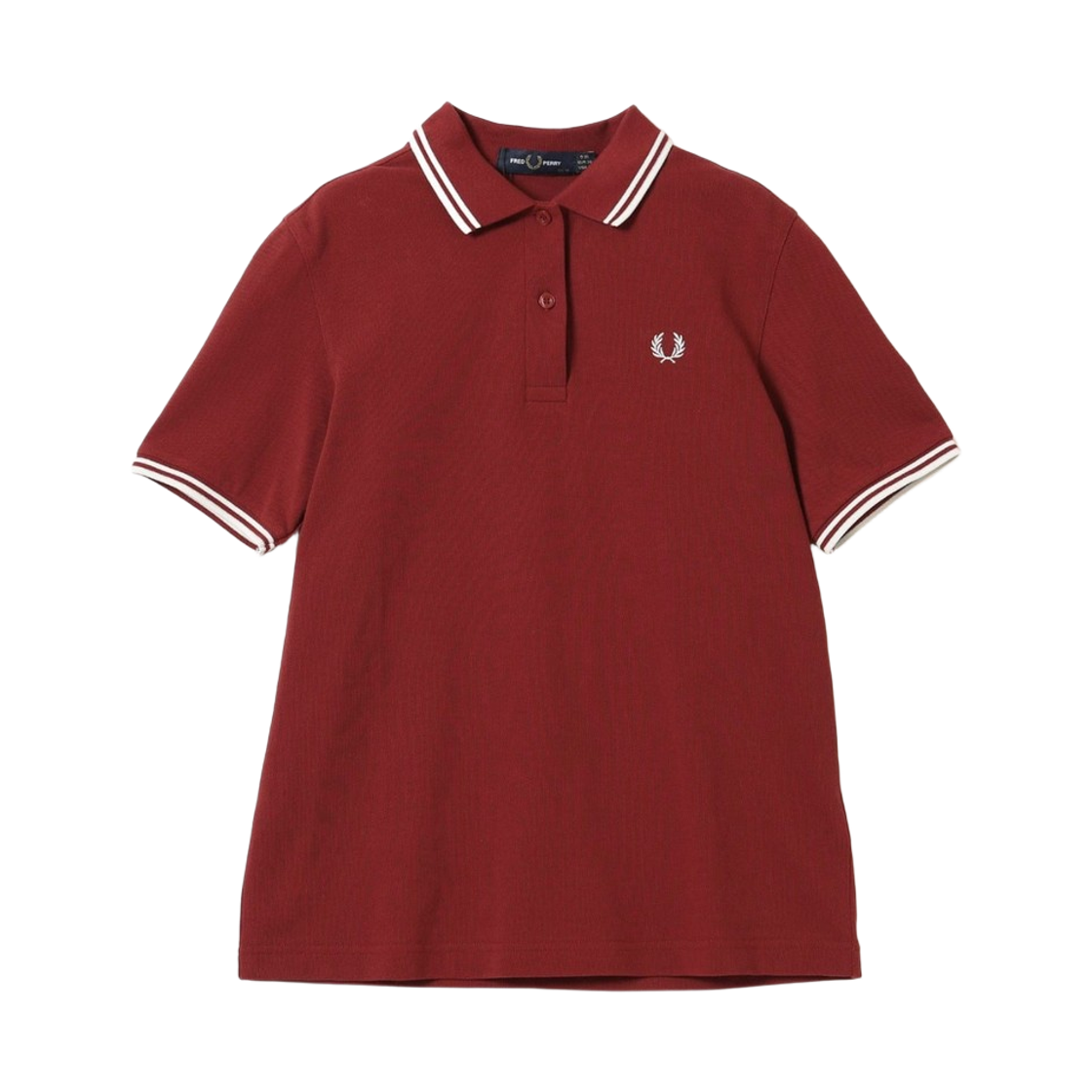 - (W) Fred Perry Twin Tipped Polo Shirt G3600 Burnt Red