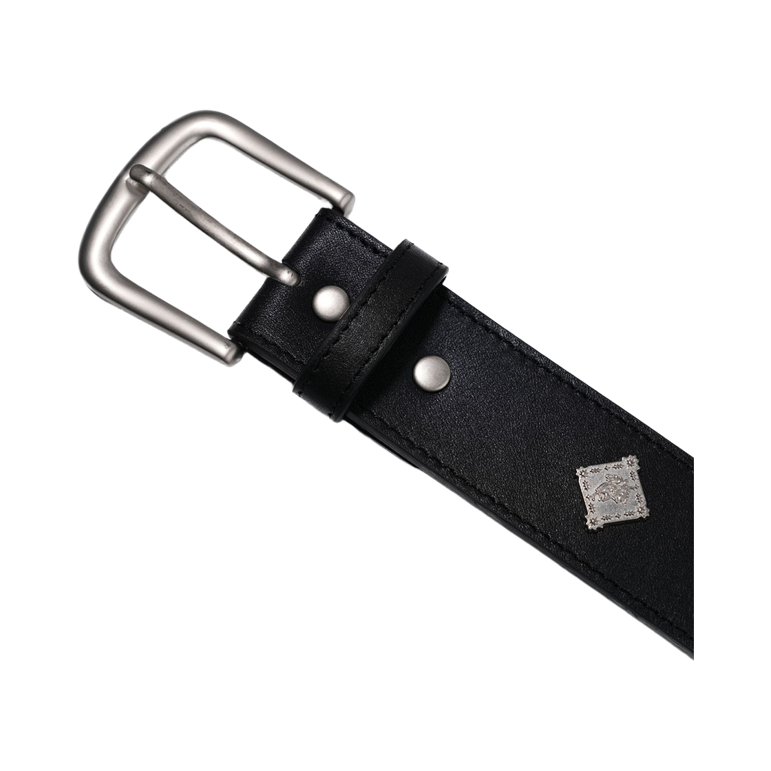 비에스래빗 시그니쳐 리벳 레더 벨트 블랙(Bsrabbit Signature Rivet Leather Belt Black) - 3