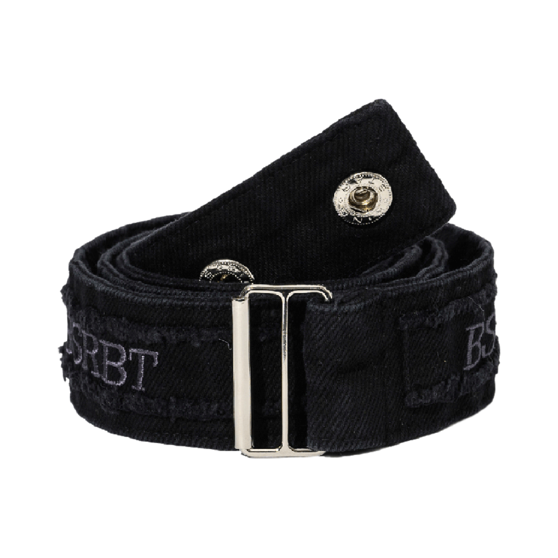 비에스래빗 로우 엣지 스냅 벨트 블랙(Bsrabbit Raw Edge Snap Belt Black) - 1