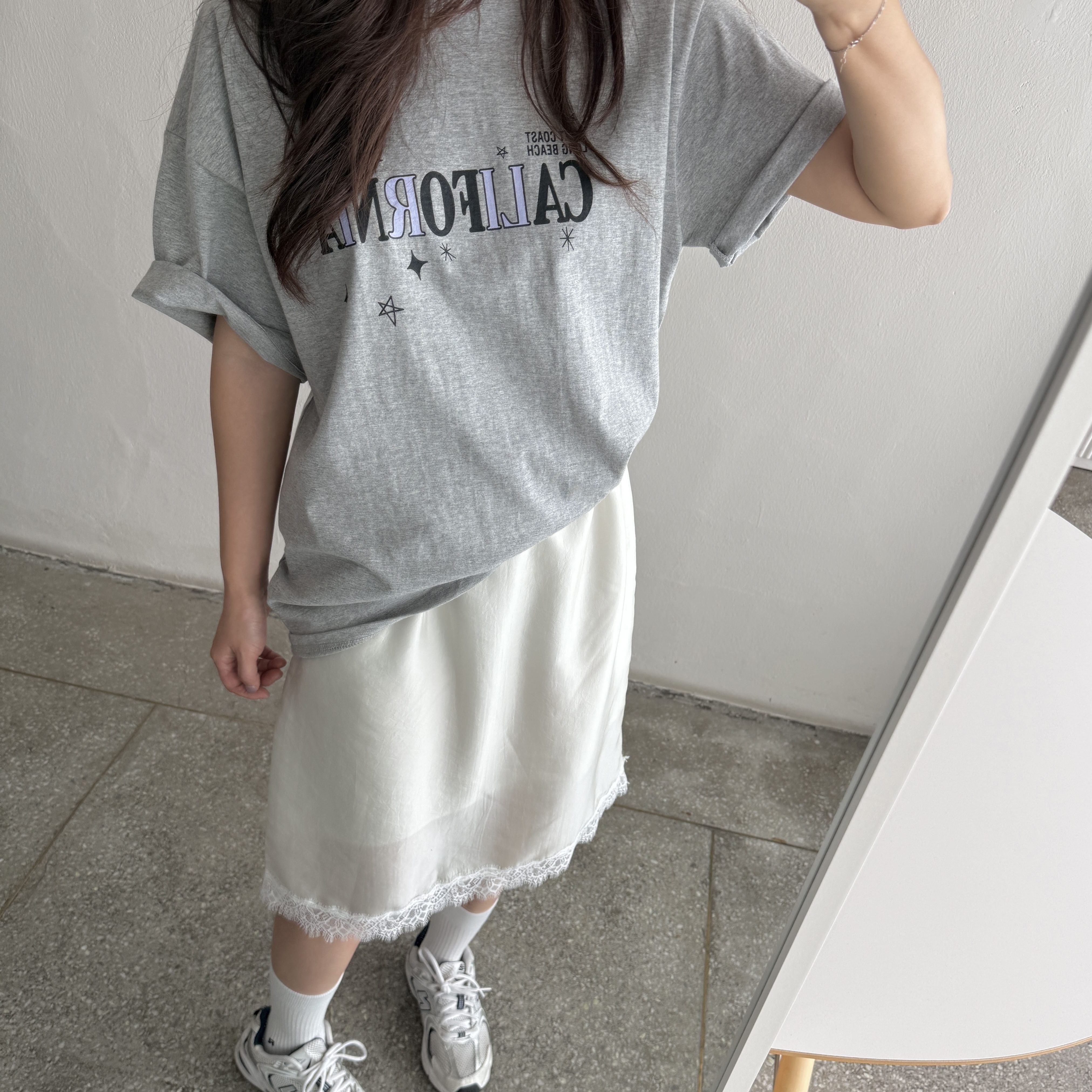 New Balance 530 White 착용 스타일 - 3