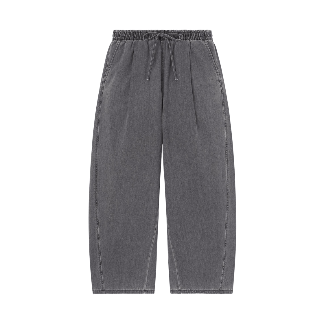 359975-07 (W) GU Light Denim Barrel Ankle Pants Tall Gray