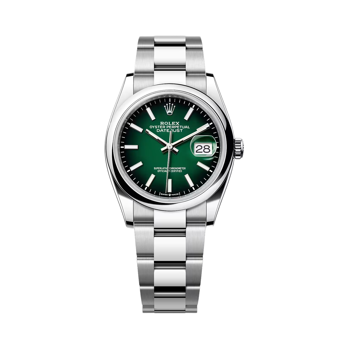 126200 Rolex Datejust 36mm 126200 Green Ombre Diamond Set Oyster