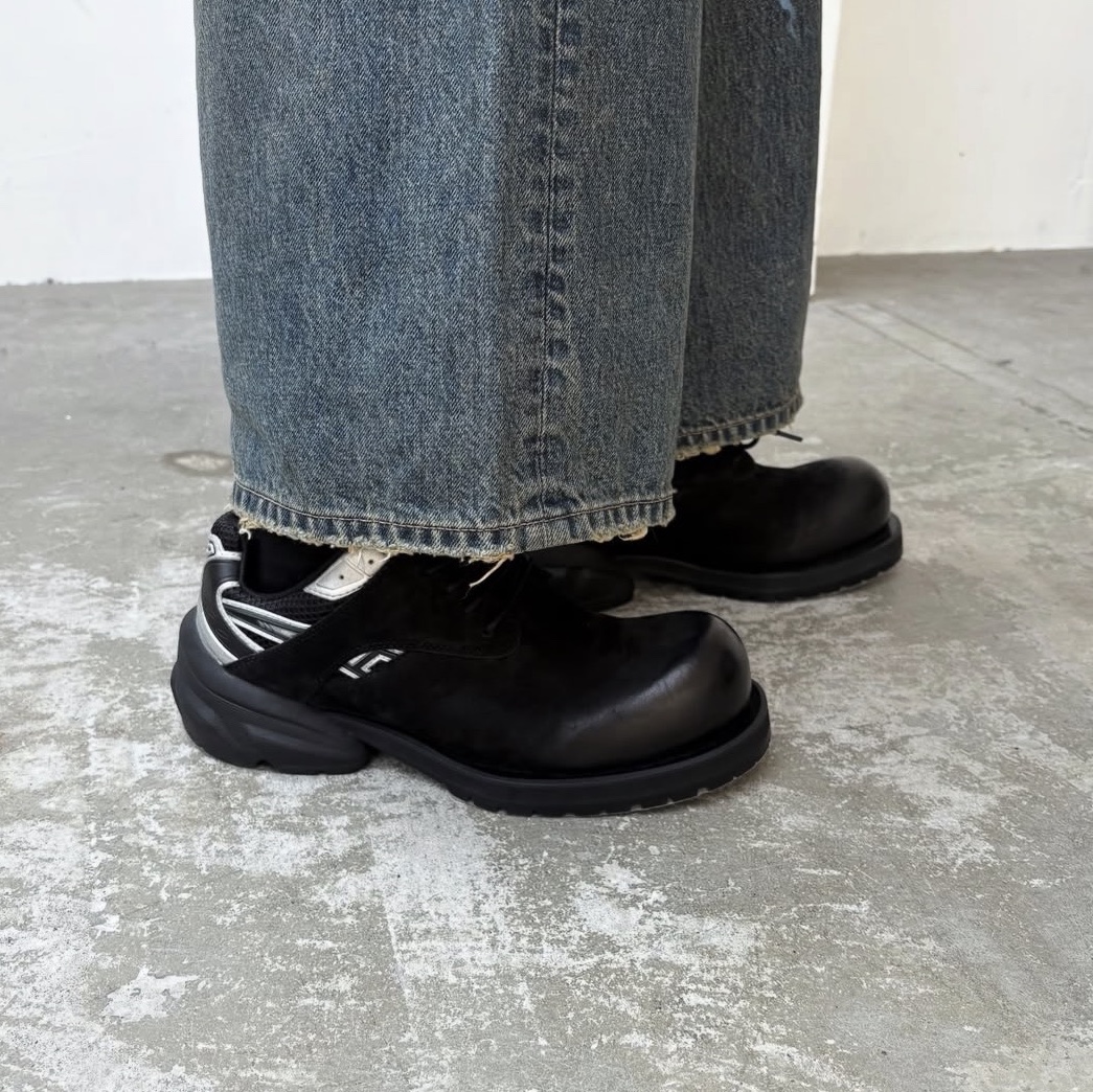 Remagine Hybrid Derby Shoes Starting Bigger Black White Silver 착용 스타일