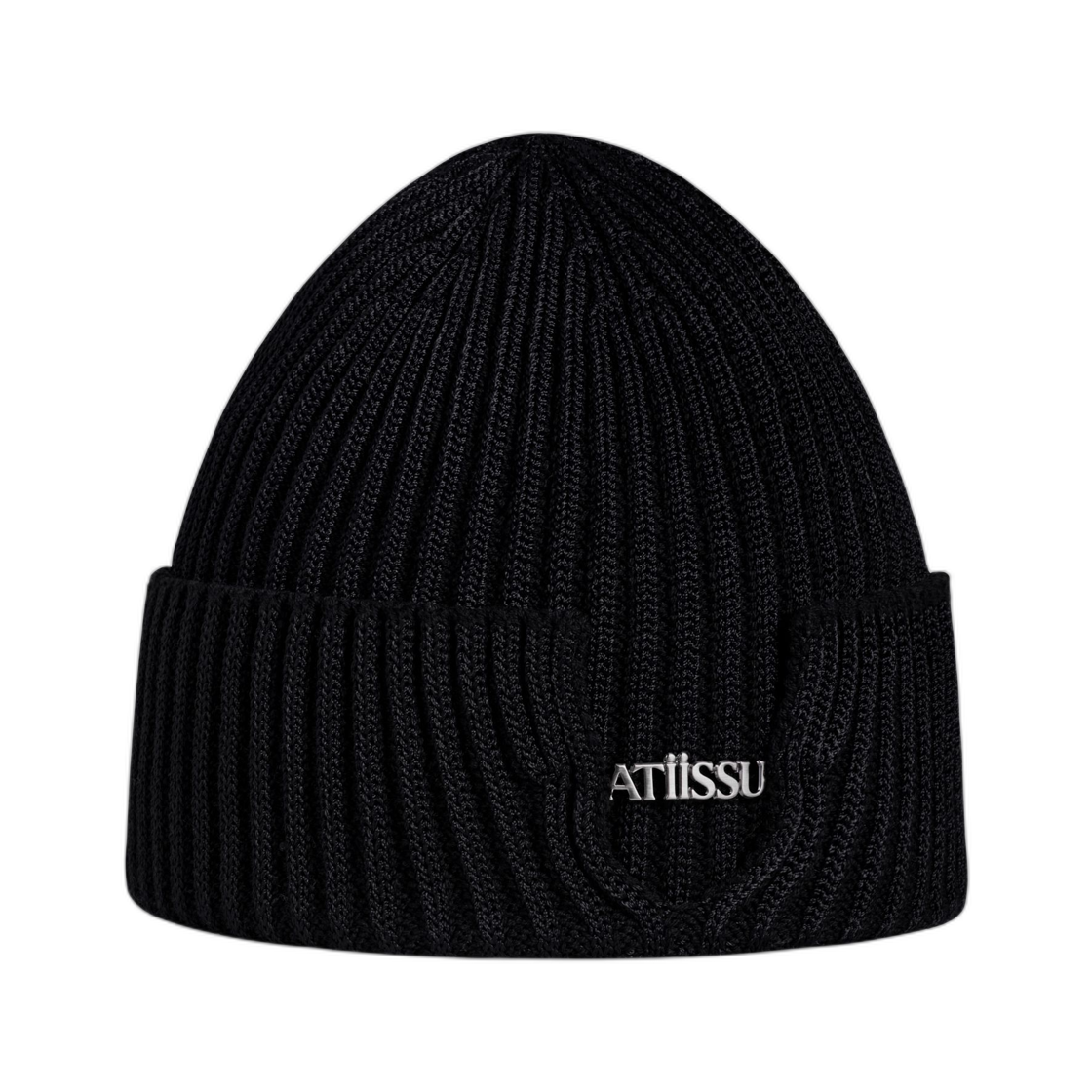 어티슈 슬릿 비니 블랙(Atiissu Slit Beanie Black) - 2