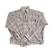 Nonnod Flexible Sheer Check Shirt Ash Gray