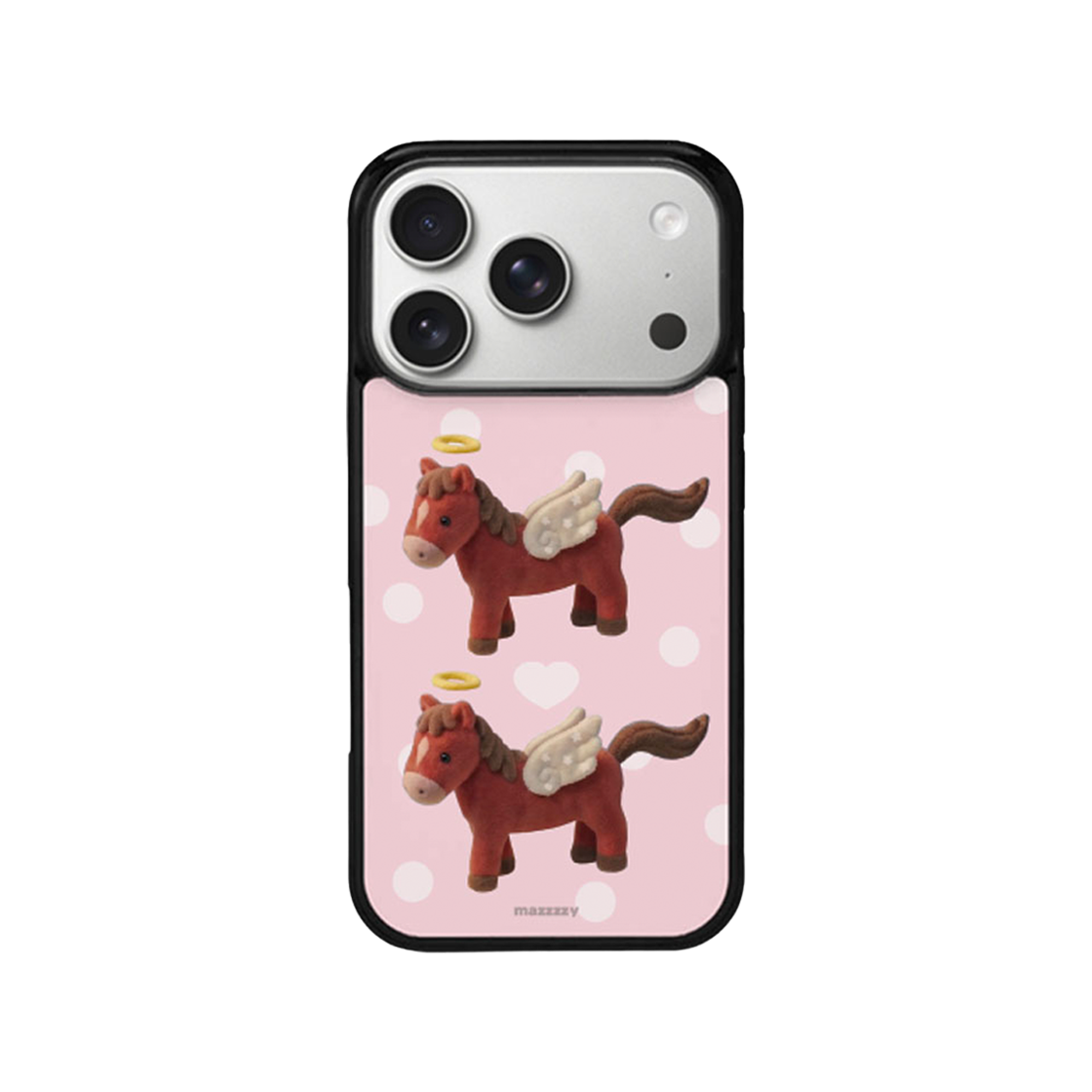 P0000BSM MAZZZZY MagSafe love pony glass case (pink)