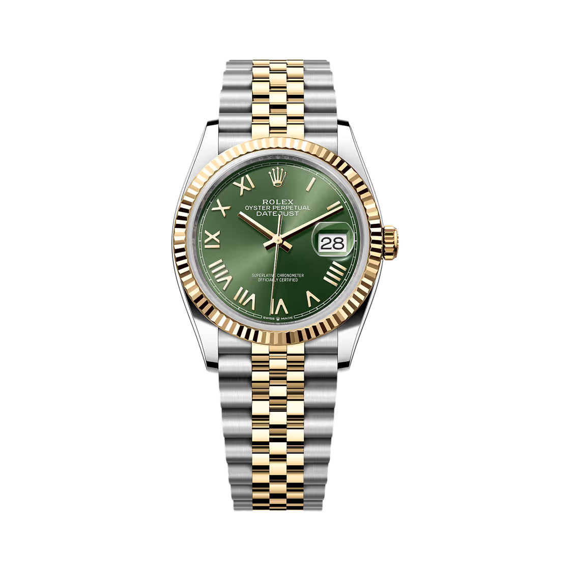 126233 Rolex Datejust 36mm 126233 Olive Green Diamond Set Jubilee