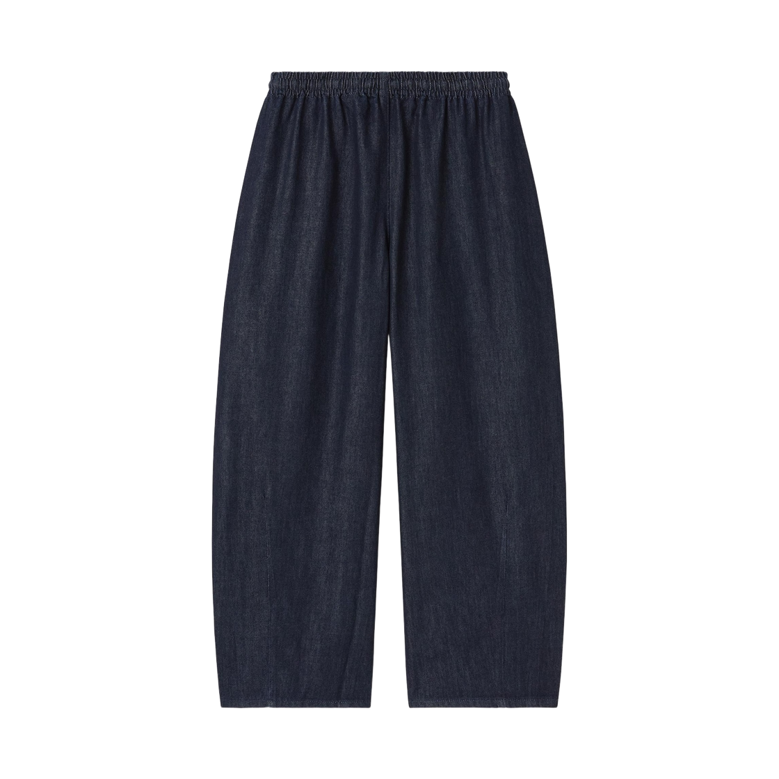 (W) GU 라이트 데님 배럴 앵클 팬츠 톨 네이비((W) GU Light Denim Barrel Ankle Pants Tall Navy) - 2