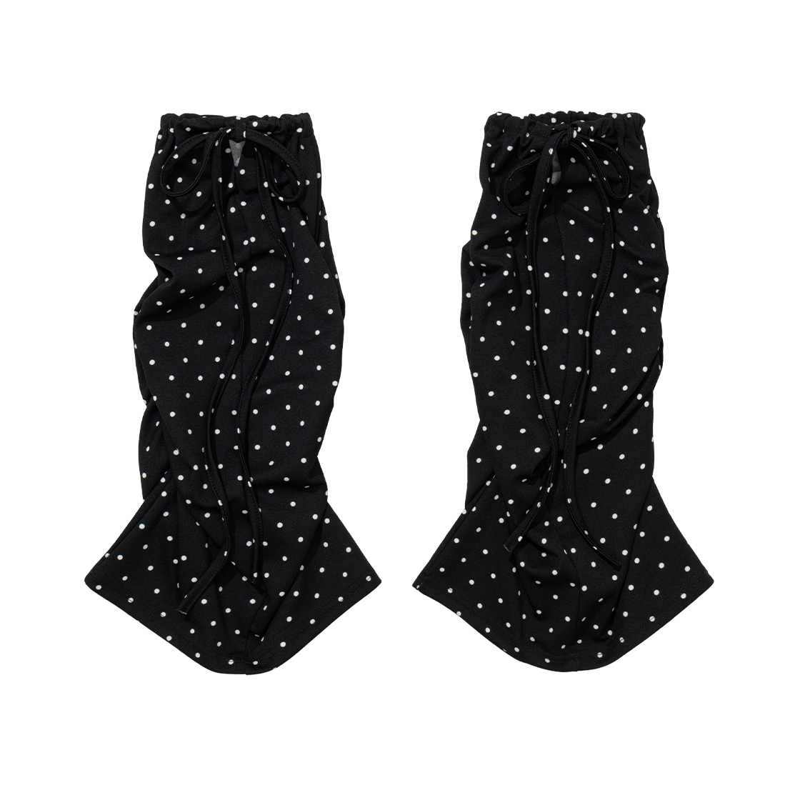 어글리쉐도우 도트 셔링 레그 워머 블랙(UGLYSHADOW Dot Shirring Leg Warmer Black) - 2