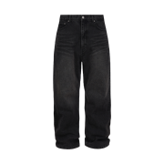 Cornerbless Regular Sagging Denim Pants Black