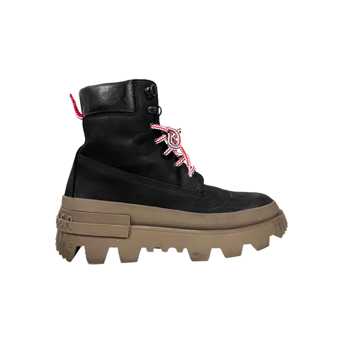 ITNI8QEBBHLA Moncler Men Lace-Up Mid Mont Coeur Ankle Boots Black
