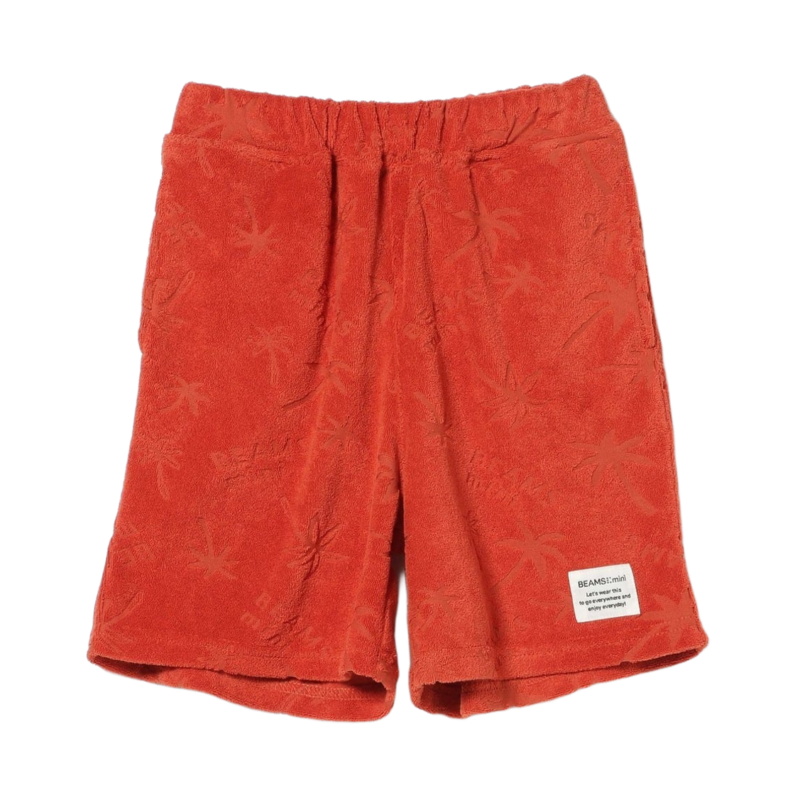 (키즈) 빔즈 미니 올 오버 프린트 파일 쇼츠 다크 오렌지((Kids) Beams Mini All Over Print Pile Shorts Dark Orange) - 1