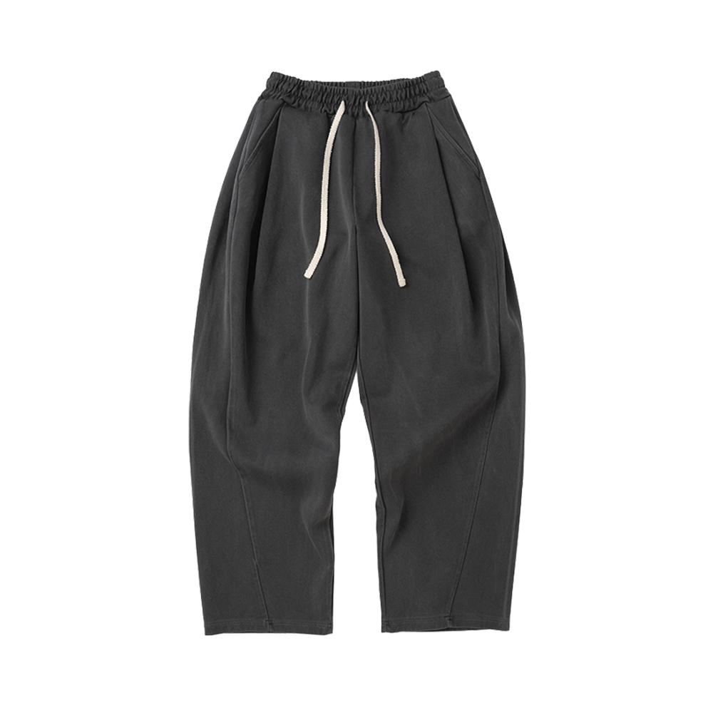 니티드 피그먼트 커브드 트레이닝 팬츠 워싱차콜(Knitted Pigment Curved Training Pants Washing Charcoal)