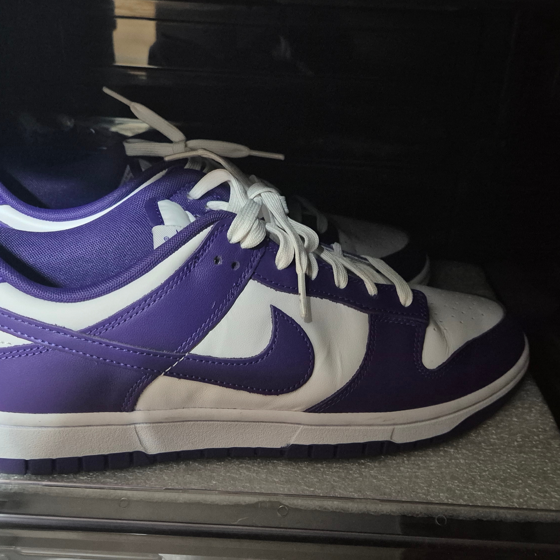 Nike Dunk Low Retro Championship Court Purple 착용 스타일