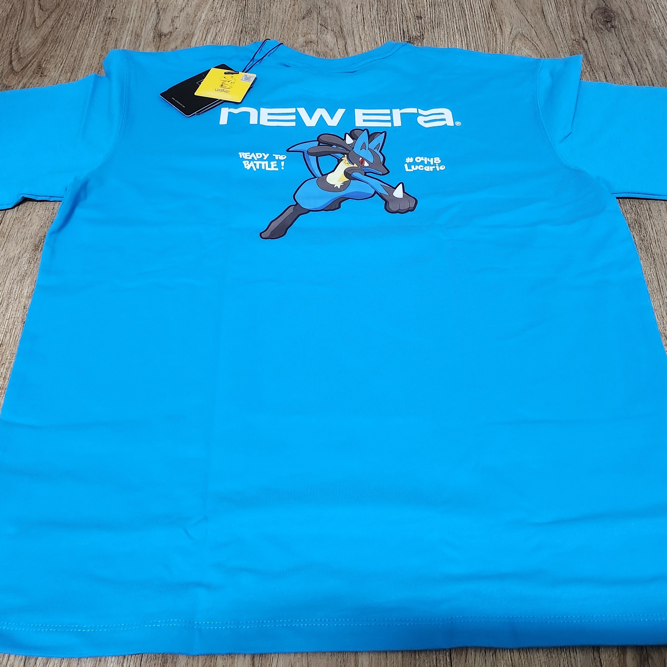(Kids) New Era x Pokemon Logo T-Shirt Hawaiian Blue 착용 스타일 - 2