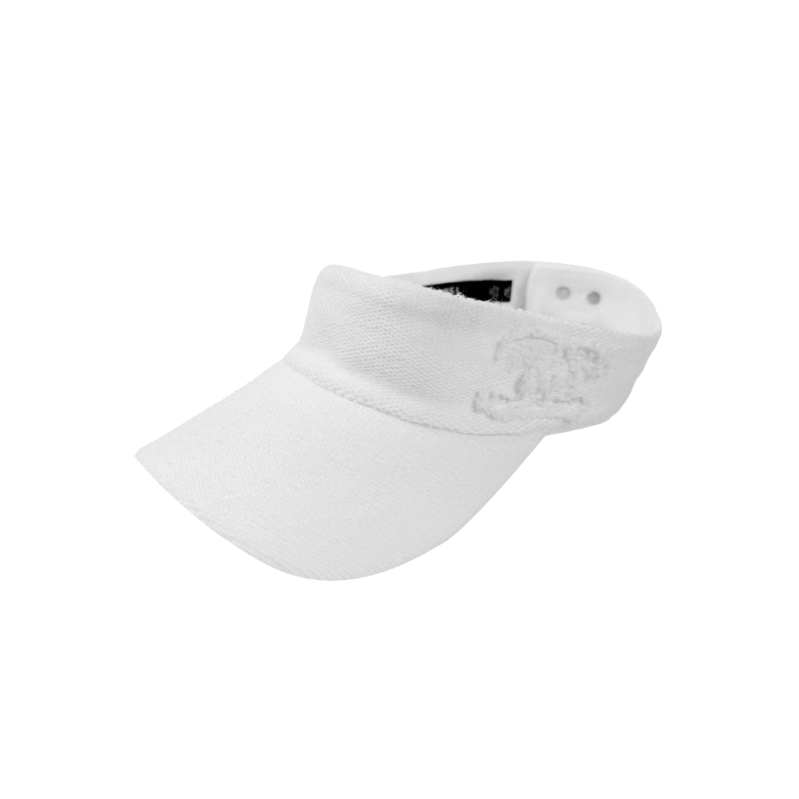 샤넬 여성 CC 로고 코코 비치 코튼 드릴 썬바이저 썬캡 모자 화이트(Chanel Women CC Logo Coco Beach Cotton Drill Sun Visor Hat White)