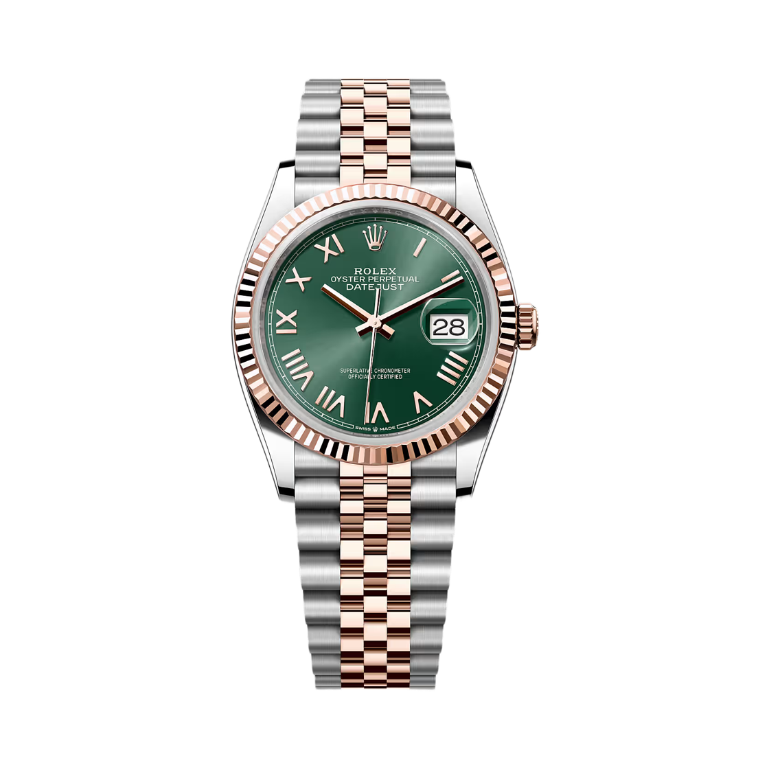 126231 Rolex Datejust 36mm 126231 Mint Green Diamond Set Jubilee