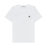 Maison Kitsune Grey Fox Head Patch Classic T-Shirt White