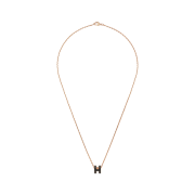 (W) Hermes Mini Pop H Pendant Rose Gold & Noir
