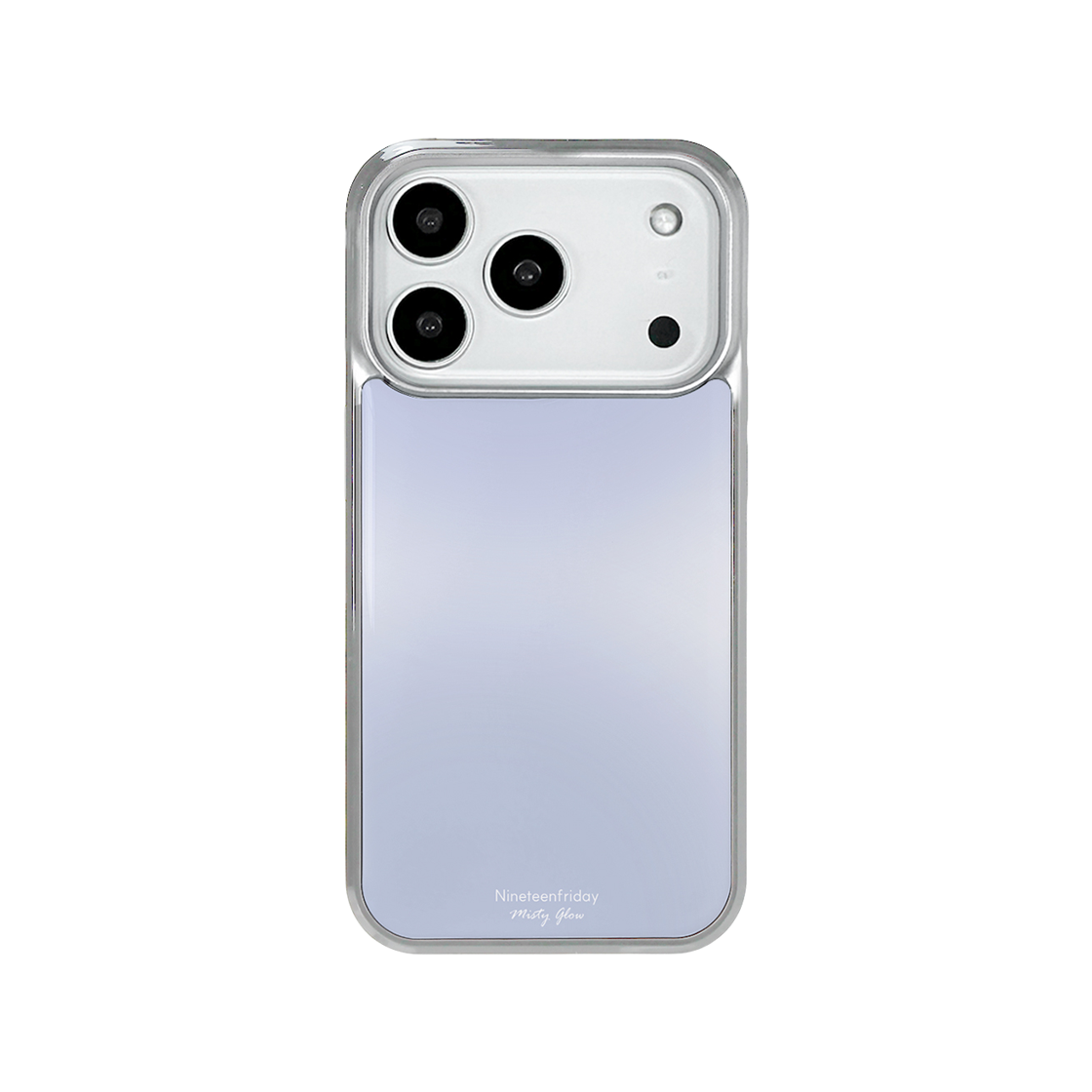 0018 NINETEENFRIDAY Misty Glow Silver Magsafe Epoxy Case - Blue