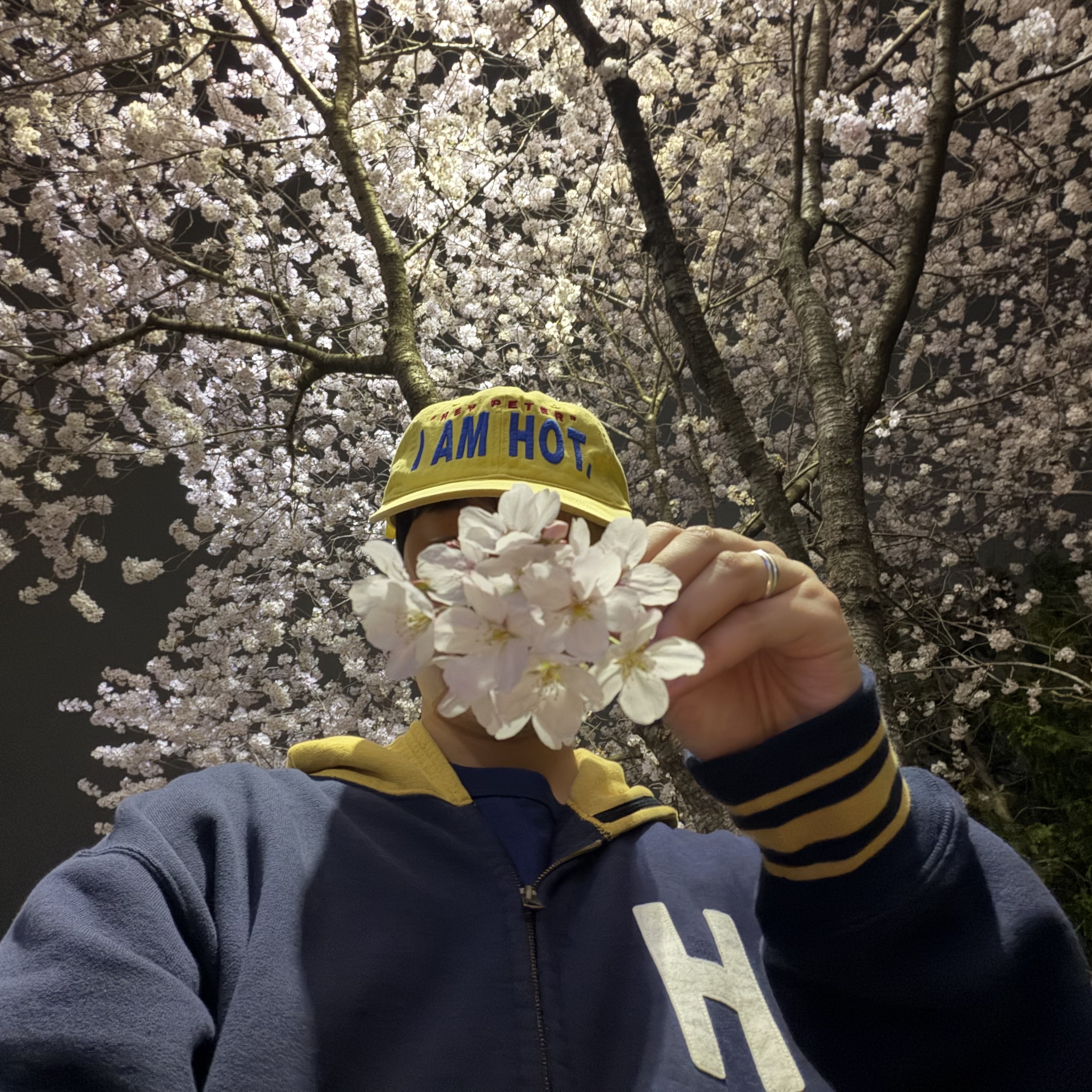 Human Made Zip-Up Hoodie Navy 착용 스타일 - 2