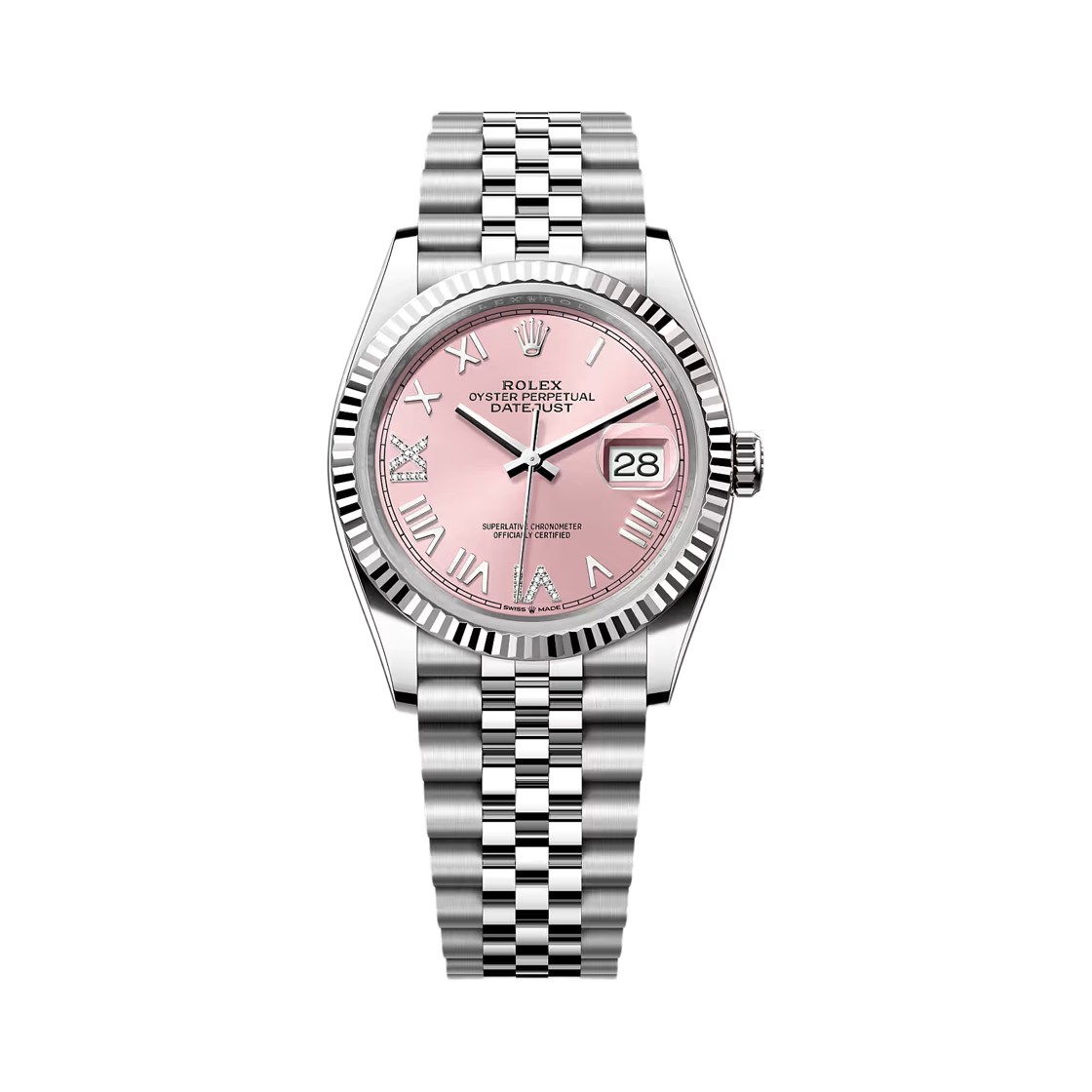 126234 Rolex Datejust 36mm 126234 Pink Diamond Set Jubilee