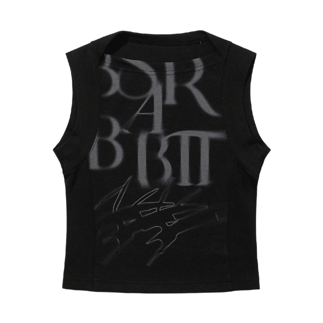 비에스래빗 우먼스 크롭 슬리블리스 티셔츠 블랙(Bsrabbit Women's Cropped Sleeveless Black) - 1