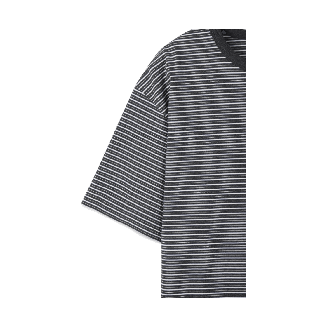 24/7 시리즈 USA 코튼 32수/2 멀티 스트라이프 티셔츠 차콜(24/7 series USA Cotton 32's/2 Multi Stripe Tee Charcoal) - 4