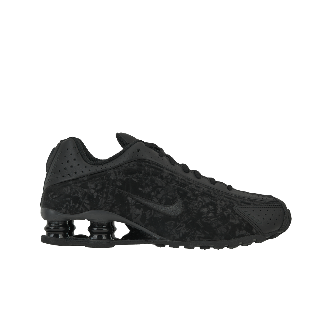 (W) 나이키 샥스 R4 블랙 다크 스모크 그레이((W) Nike Shox R4 Black Dark Smoke Grey) - 1