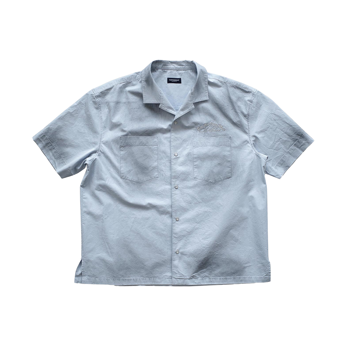 파프롬왓 파 오픈 카라 셔츠 스카이블루(Farfromwhat Far Open Collar Shirts Skyblue)