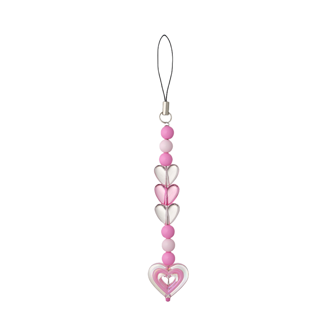 에스엘비에스 핑크 하트 비즈 스트랩(SLBS Pink Heart Bead Strap)