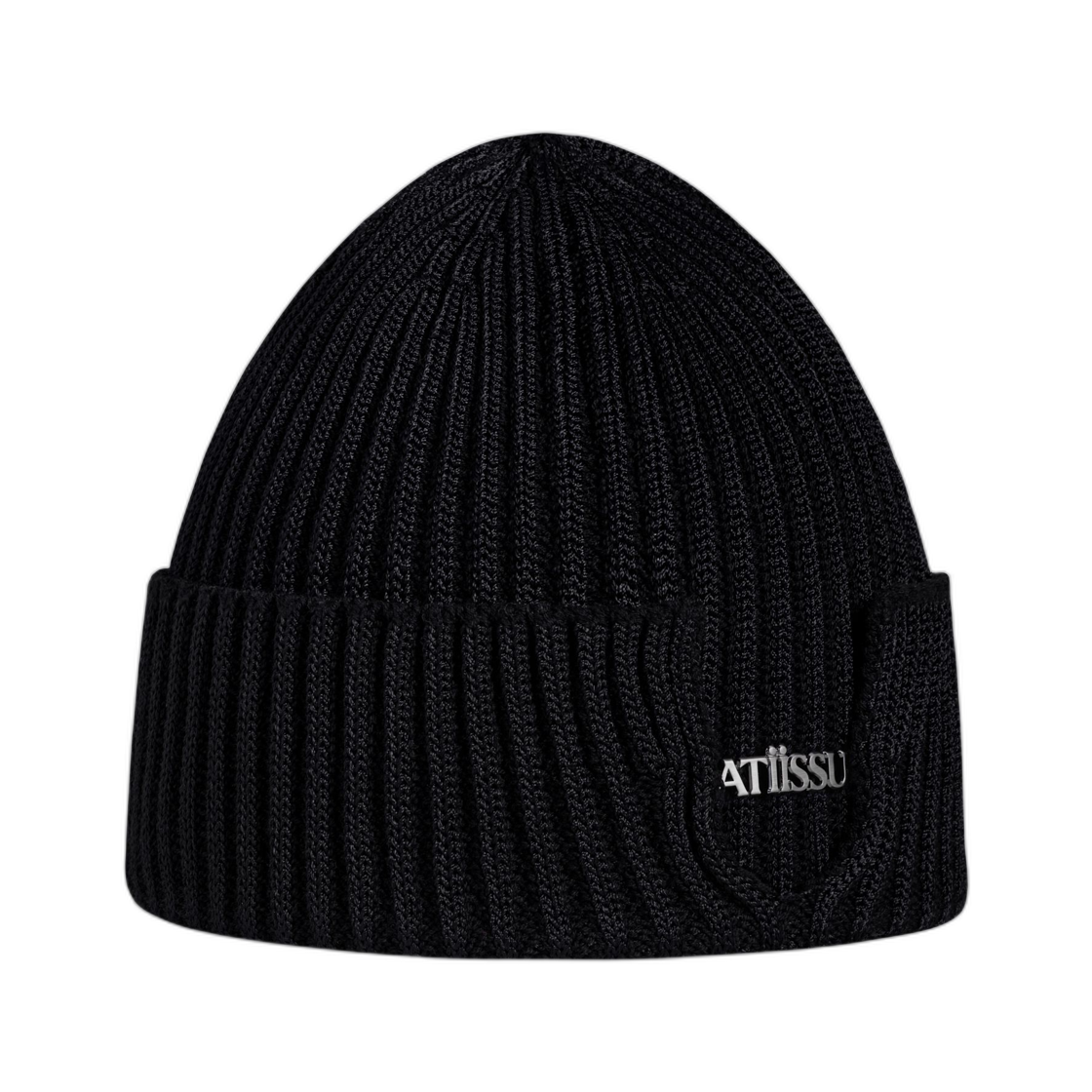어티슈 슬릿 비니 블랙(Atiissu Slit Beanie Black)
