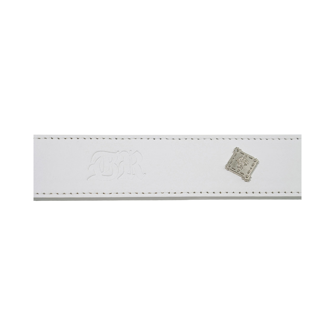 비에스래빗 시그니쳐 리벳 레더 벨트 화이트(Bsrabbit Signature Rivet Leather Belt White) - 4