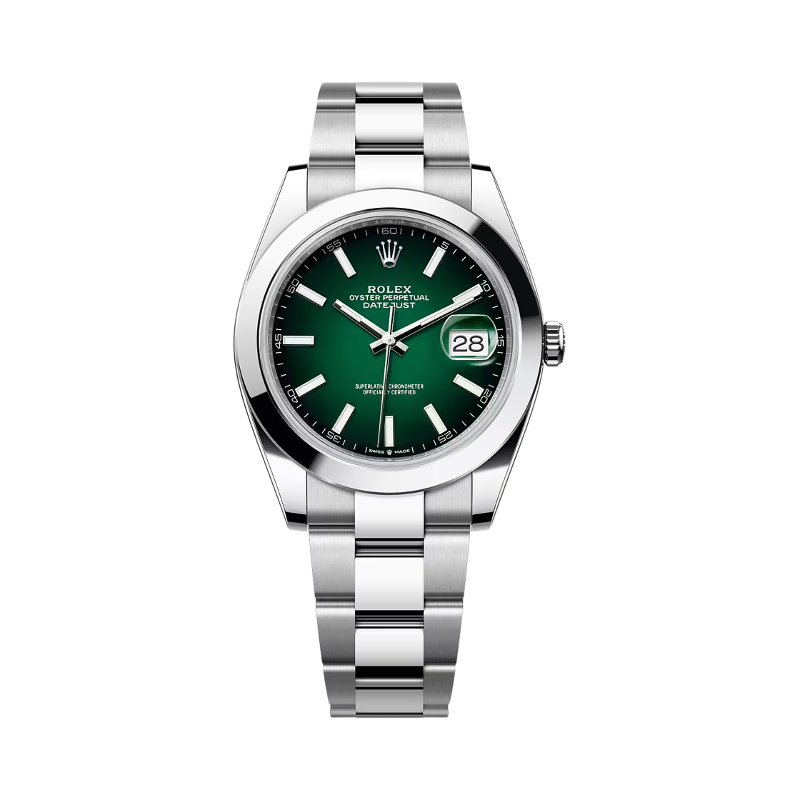 126300 Rolex Datejust 41mm 126300 Green Ombre Diamond Set Oyster