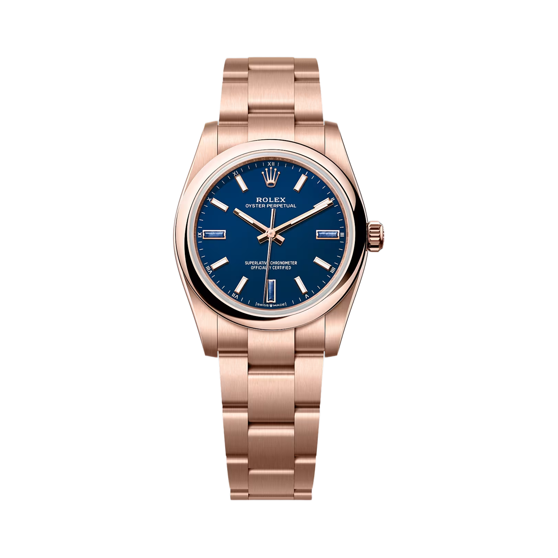 롤렉스 오이스터 퍼페츄얼 34mm 124205 블루 스톤 다이아 셋팅 오이스터(Rolex Oyster Perpetual 34mm 124205 Blue Stone Diamond Set Oyster) - 1