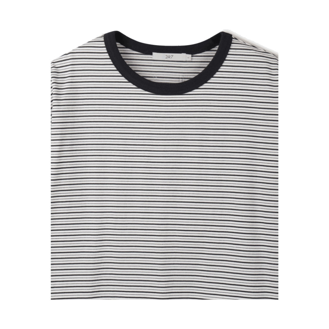 24/7 시리즈 USA 코튼 32수/2 멀티 스트라이프 티셔츠 화이트(24/7 series USA Cotton 32's/2 Multi Stripe Tee White) - 3