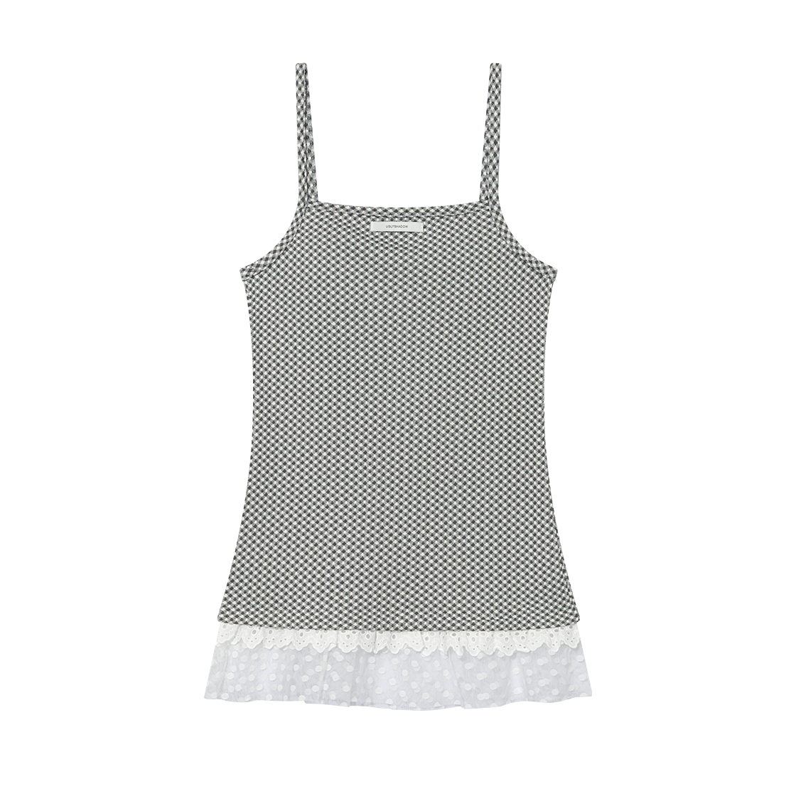 어글리쉐도우 체커드 레이스 슬리브리스 차콜(UGLYSHADOW Checkered Lace Sleeveless Charcoal) - 2