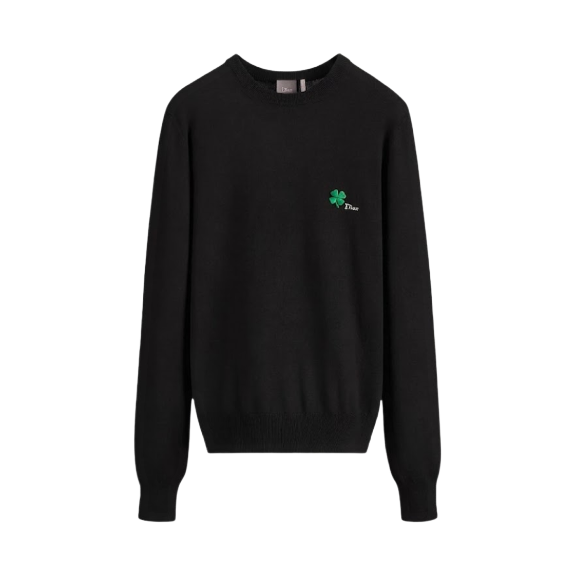 디올 버진 울 저지 클로버 자수 스웨터 블랙(Dior Virgin Wool Jersey Clover Embroidery Sweater Black)