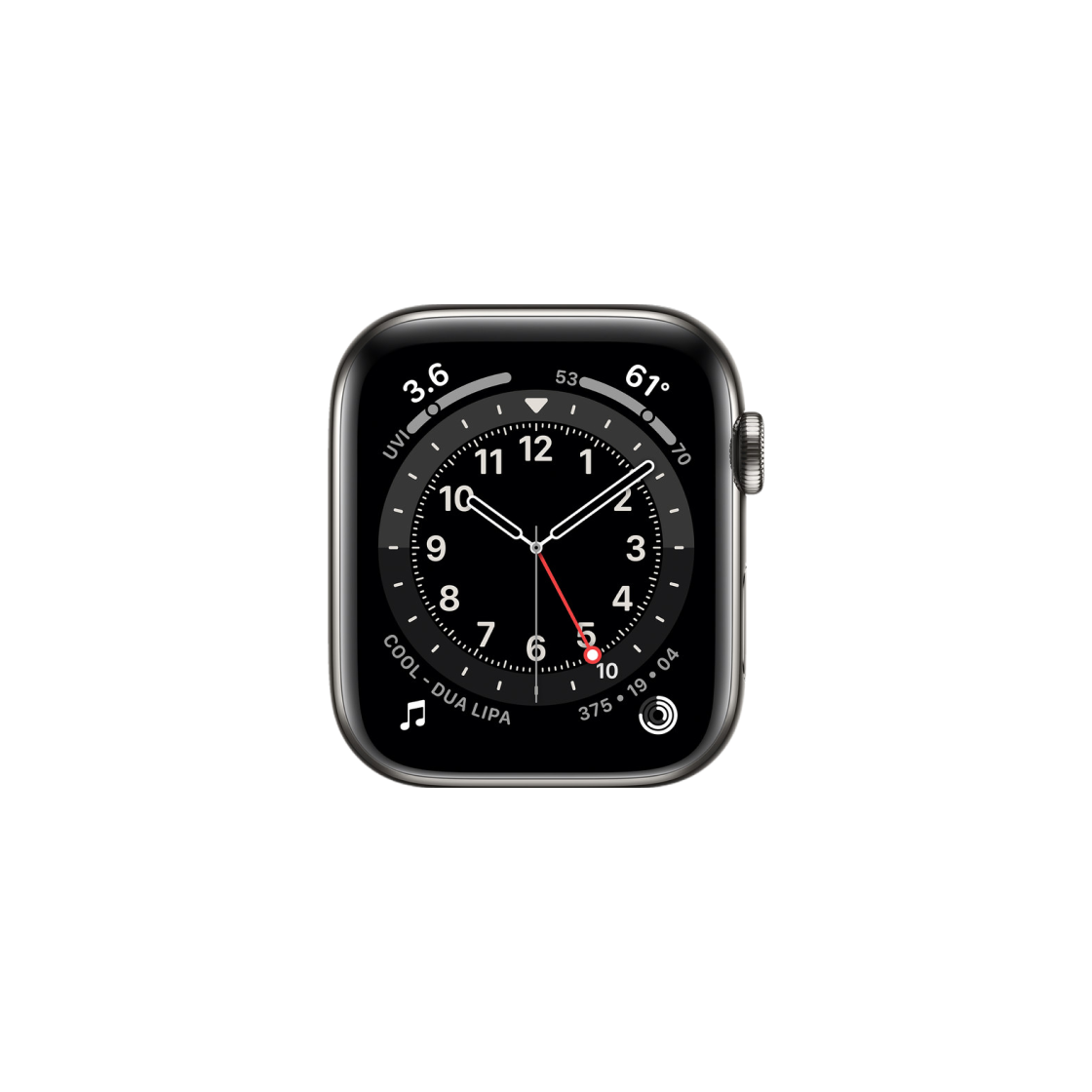 [A등급] 리퍼비시 애플워치 6 44mm 셀룰러 그래파이트 스테인리스 스틸 케이스([A등급] Refurbished Apple Watch Series 6 44mm Cellular Graphite Stainless Steel Case)