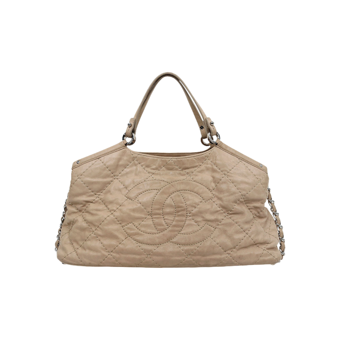 IT2M6FIUCV4H Chanel Beige Quilted Big CC 2-Way Bag
